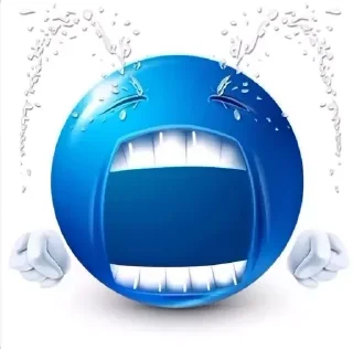 😭 emoji blue emoji Telegram sticker 14 of 48