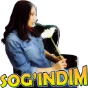 🌟 emoji 👱‍♀ KanizA 🎤    @VJ_DARK Telegram sticker 7 of 53