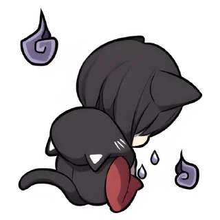 Sticker from Чёрный котёнок @nyasticks