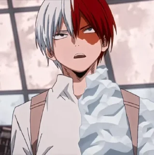 😨 emoji •°Shouto Todoroki°• @anime_sticks Telegram sticker 21 of 35