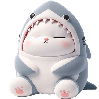 😑 emoji Пушистые акулы 3 @Nyasticks Telegram sticker 14 of 42
