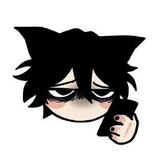 ❤️ emoji edgy catboy Telegram sticker 12 of 13