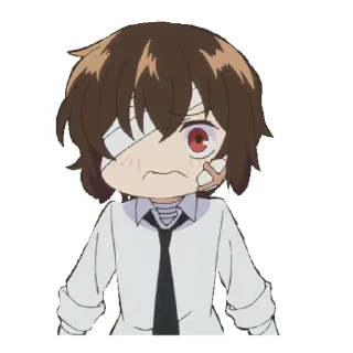 😟 emoji Дадзай Осаму @stickerss21 Telegram sticker 12 of 68