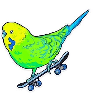 🛹 emoji ПАПУГИ by @kotypic Telegram sticker 11 of 21