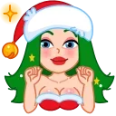 🤞 emoji Santa Girl Telegram sticker 17 of 21