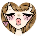 😚 emoji Momoko Telegram sticker 11 of 35