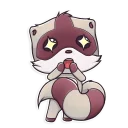 😲 emoji Jessie Racoon Telegram sticker 18 of 25