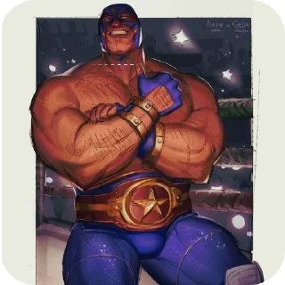 🦸 emoji Эль Примо краш Telegram sticker 5 of 11