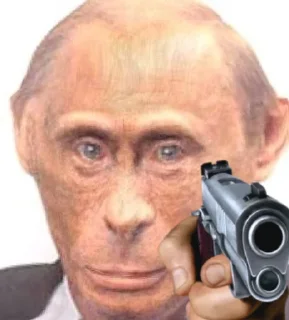 🔫 emoji monke putin Telegram sticker 7 of 16