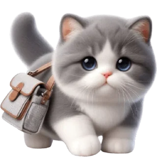 🎒 emoji Котик Грей @Nyasticks Telegram sticker 15 of 43