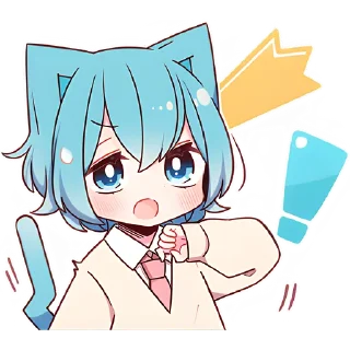 😳 emoji Голубой котик @Nyasticks Telegram sticker 4 of 41