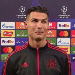 🤍 emoji @ckute : CR7. Telegram sticker 5 of 120