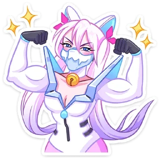 💪 emoji Сонна Мун без текста @stickers_vk Telegram sticker 16 of 48