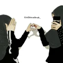 🖤 emoji Muslim Anime Telegram sticker 23 of 120