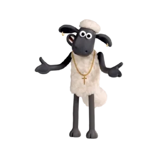🤷‍♀️ emoji Shaun the Sheep!! author:muffinccty @fStikBot Telegram sticker 8 of 13