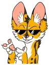 😎 emoji Cianiati the ScribbleServal Telegram sticker 12 of 67