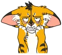 😓 emoji Cianiati the ScribbleServal Telegram sticker 8 of 67