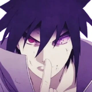 😕 emoji Саске Учиха Telegram sticker 19 of 47