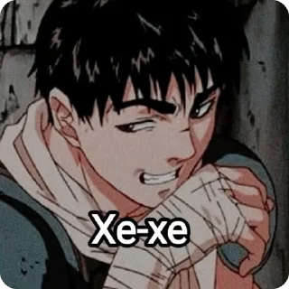 😏 emoji Гатс и счастье Telegram sticker 14 of 28
