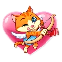 💘 emoji Cupid Cat Telegram sticker 6 of 25