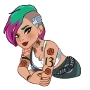 👋 emoji Киберпанк (Джуди) @nyasticks Telegram sticker 5 of 20