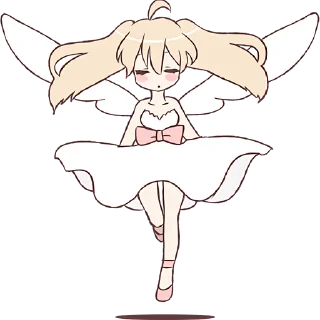 😌 emoji Девушка Ангел @Nyasticks Telegram sticker 23 of 41