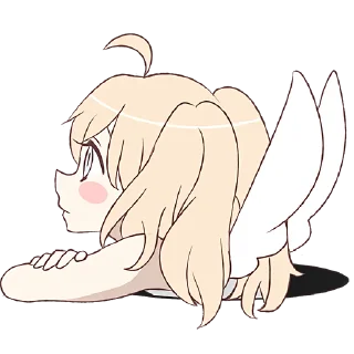 😇 emoji Девушка Ангел @Nyasticks Telegram sticker 6 of 41