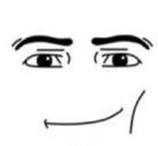 Sticker from Roblox man face