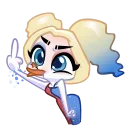 🖕 emoji Harley Quinn Telegram sticker 22 of 25