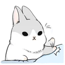 😐 emoji Machiko Rabbit Telegram sticker 13 of 80