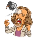 😖 emoji The Dude Telegram sticker 13 of 35
