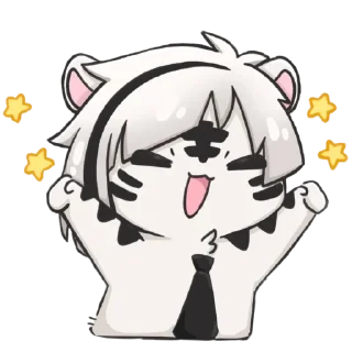 🥳 emoji Atsushi ☆ @bungostraydogsc Telegram sticker 2 of 10