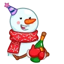 🥳 emoji Snowman Telegram sticker 6 of 25