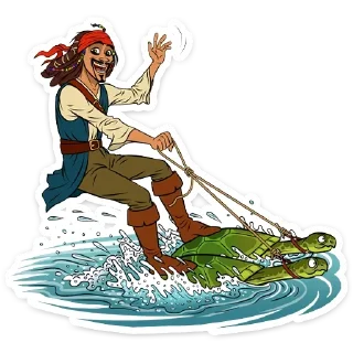 🐎 emoji Капитан Джек Воробей @stickerdom Telegram sticker 23 of 32
