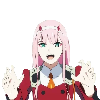 🧐 emoji ..:::ZeroTwo:::.. @anime_oboiavi Telegram sticker 17 of 33