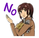 🙅 emoji Shingeki No Kyojin Telegram sticker 18 of 104