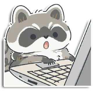 🦝 emoji еноты @SSATANIX Telegram sticker 17 of 120