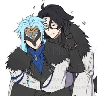 🦴 emoji Pantalone x Dottore @itsgensharts Telegram sticker 20 of 25
