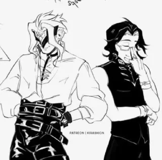 🦴 emoji Pantalone x Dottore @itsgensharts Telegram sticker 3 of 25