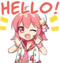 👋 emoji CHIKA☆CHIKA IDOL :: @line_stickers Telegram sticker 7 of 40