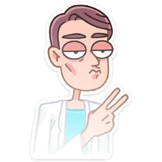 ✌️ emoji Доктор Алексеев от @TgSticker Telegram sticker 17 of 49
