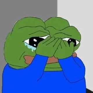 🥲 emoji SadFrogs by meduza:) Telegram sticker 9 of 119