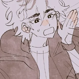 😰 emoji 𝆹𝅥 𝆭  ᴄʀᴜsʜ 𝟷s #𝟷 :: @yanani_n Telegram sticker 5 of 120