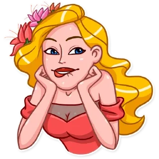 😏 emoji Blondie Vacation Telegram sticker 10 of 25