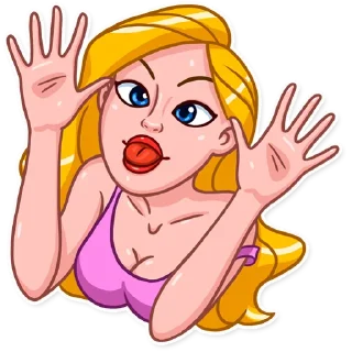 🤪 emoji Blondie Vacation Telegram sticker 8 of 25