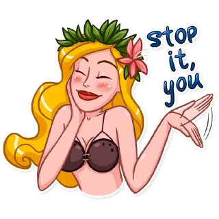 ☺️ emoji Blondie Vacation Telegram sticker 24 of 25
