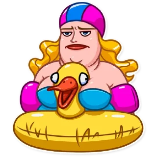 😒 emoji Blondie Vacation Telegram sticker 13 of 25