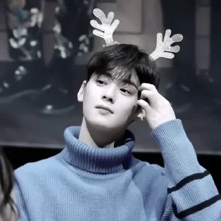 🏷 emoji Cha Eun Woo from:; @helpversace Telegram sticker 24 of 68
