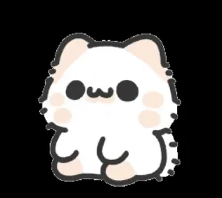 Sticker from silly cat