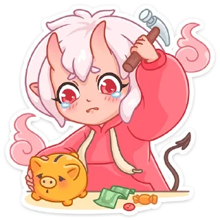 💵 emoji Они-тян (@TgSticker) Telegram sticker 11 of 48
